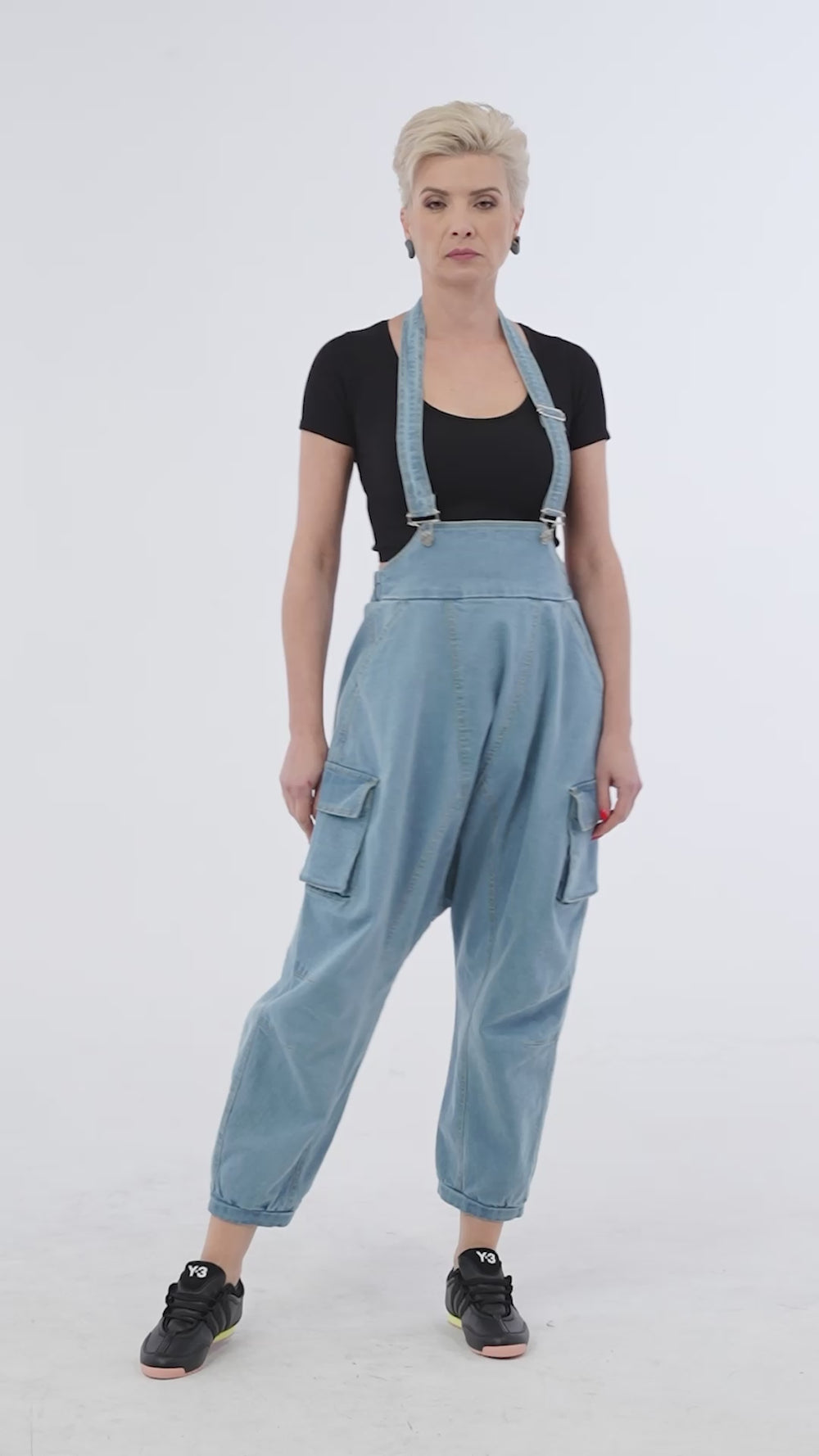 Oversize Light Denim Jumpsuit