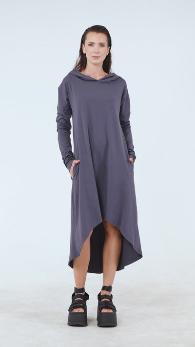 Midi Hooded Cotton Dress