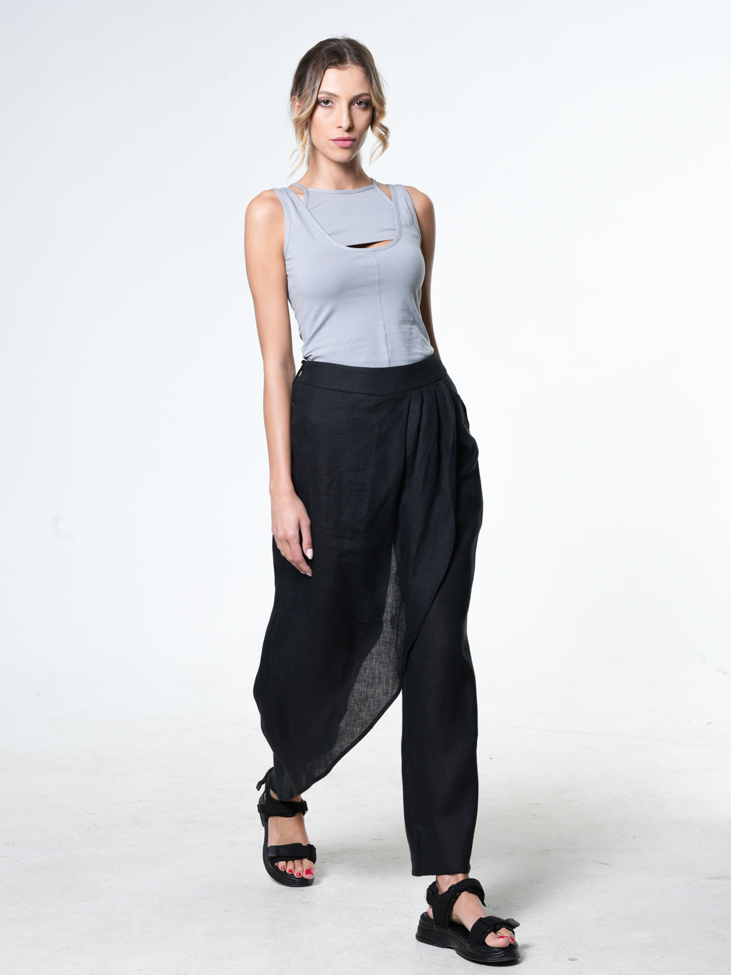 Flare Linen Trousers