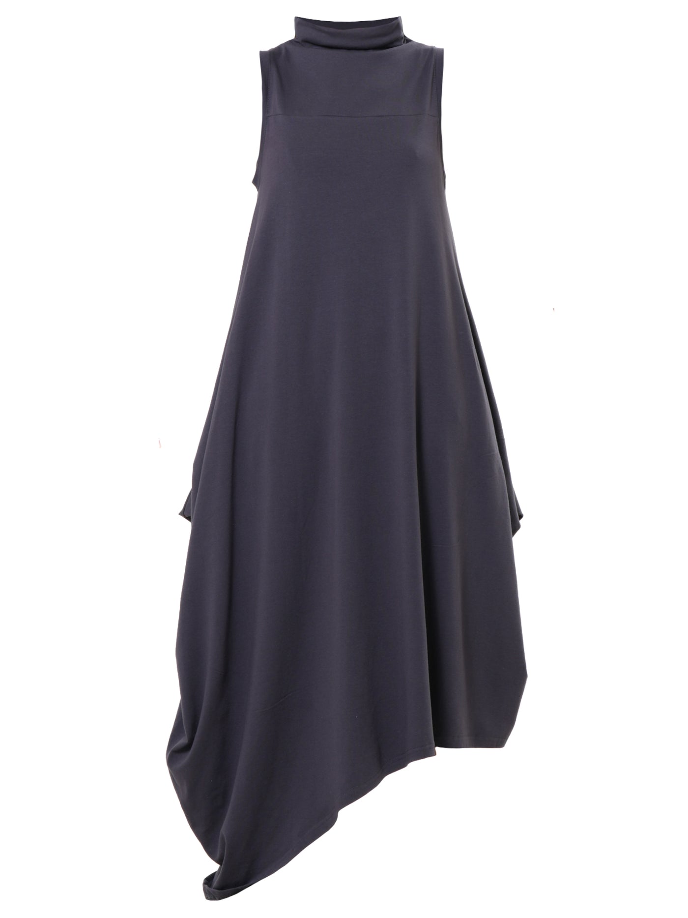 Sleeveless Cotton Dress In Gray