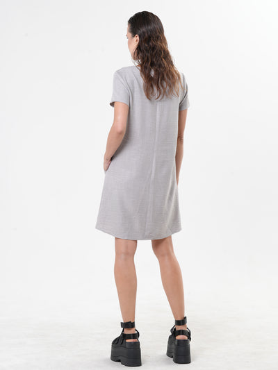 Mini Shift Dress In Gray