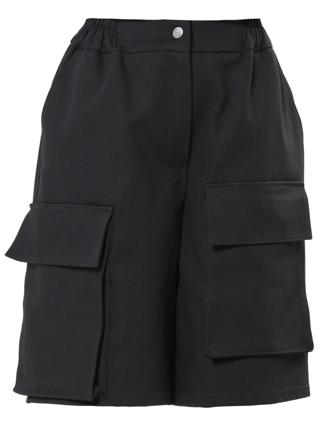 Denim Cargo Shorts In Black
