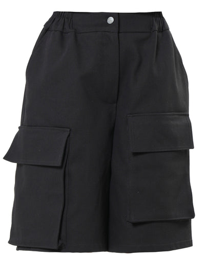 Denim Cargo Shorts In Black