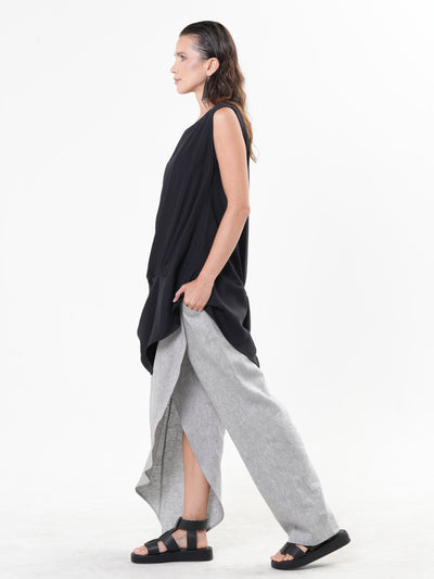 Draped Asymmetric Tunic Top