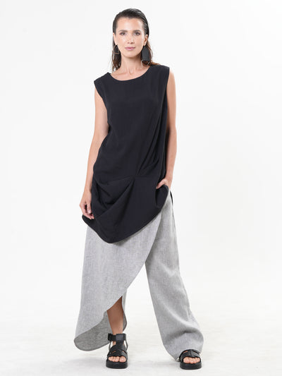 Draped Asymmetric Tunic Top