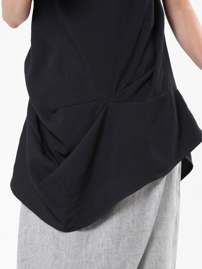Draped Asymmetric Tunic Top