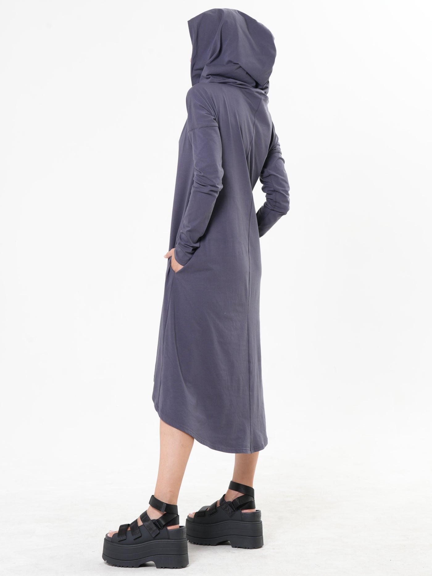Midi Hooded Cotton Dress