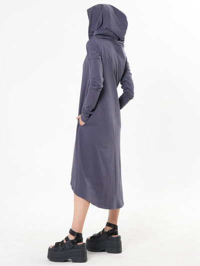 Midi Hooded Cotton Dress