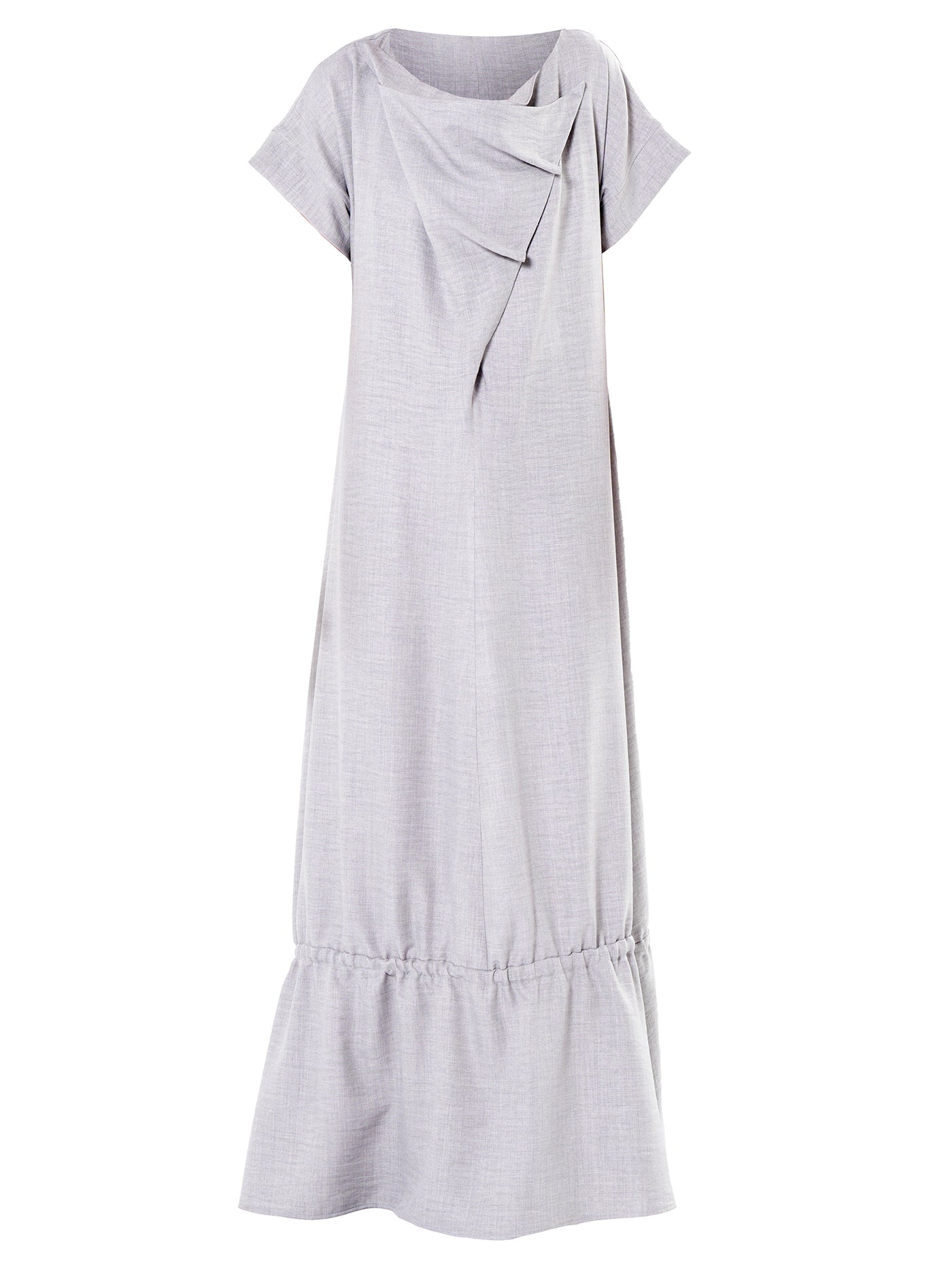 Short Sleeve Maxi Dress In Gray