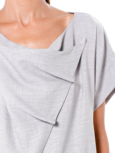 Short Sleeve Maxi Dress In Gray