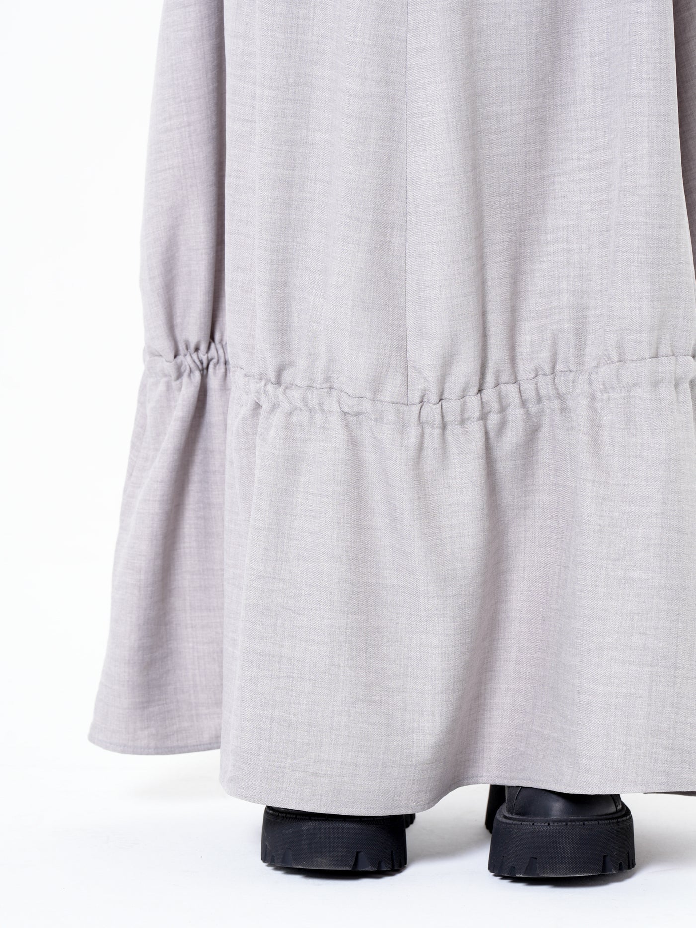Short Sleeve Maxi Dress In Gray