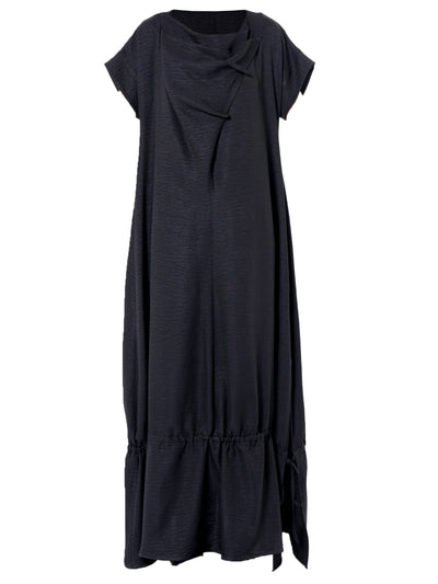 Short Sleeve Maxi Dress In Black