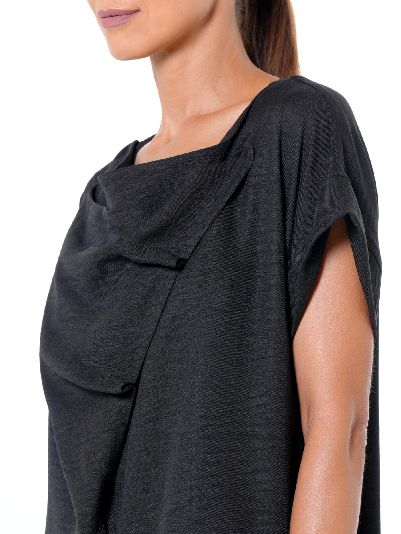 Short Sleeve Maxi Dress In Black