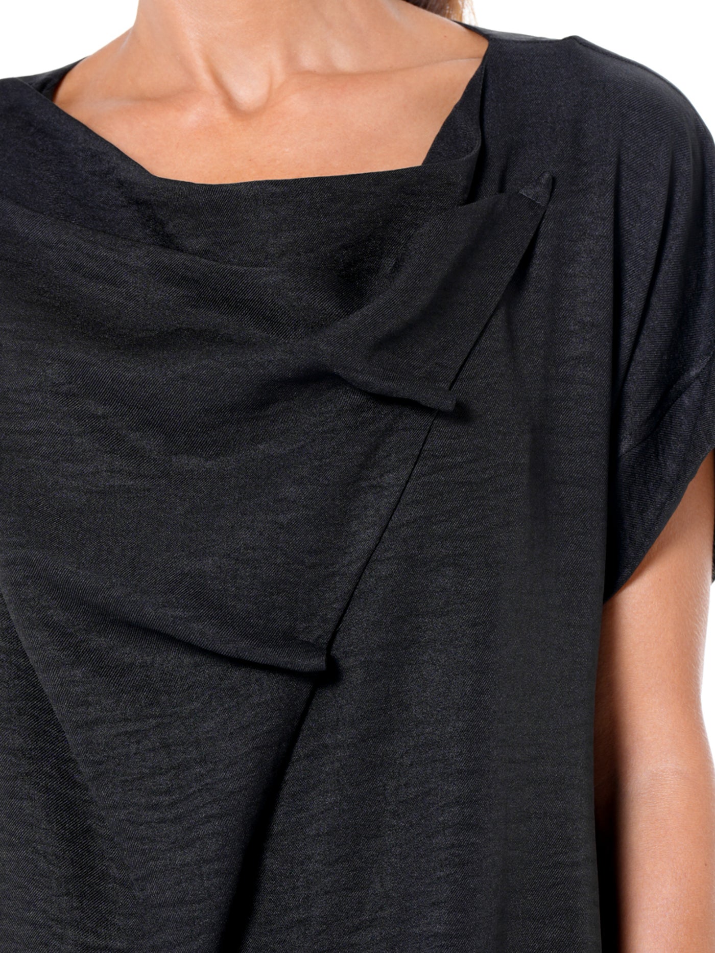 Short Sleeve Maxi Dress In Black