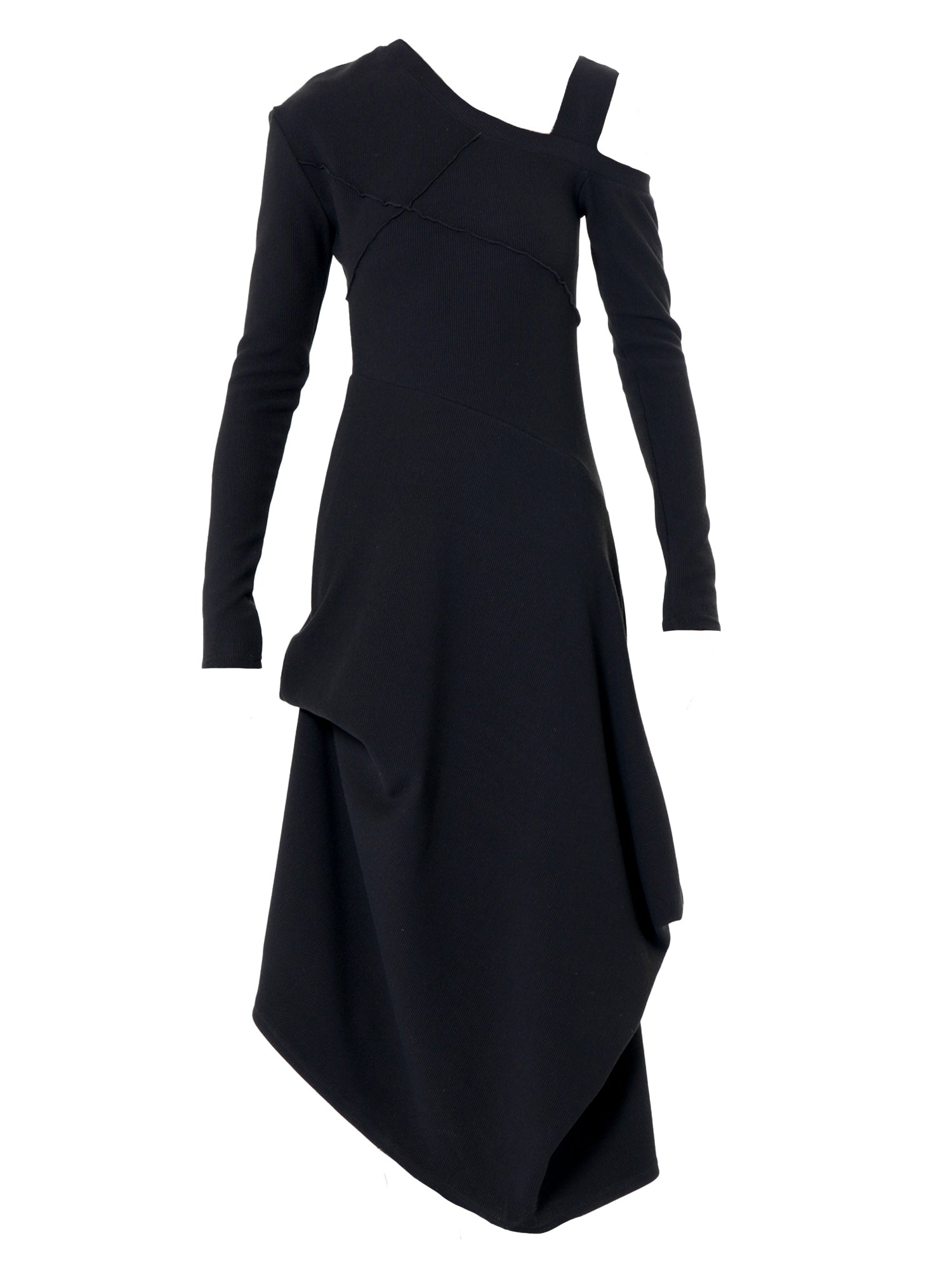 ＨＲ様　新作⭐︎någonstans asymmetry-hole dress Asymmetric Black Dress with Shoulder Cutout – Metamorphoza