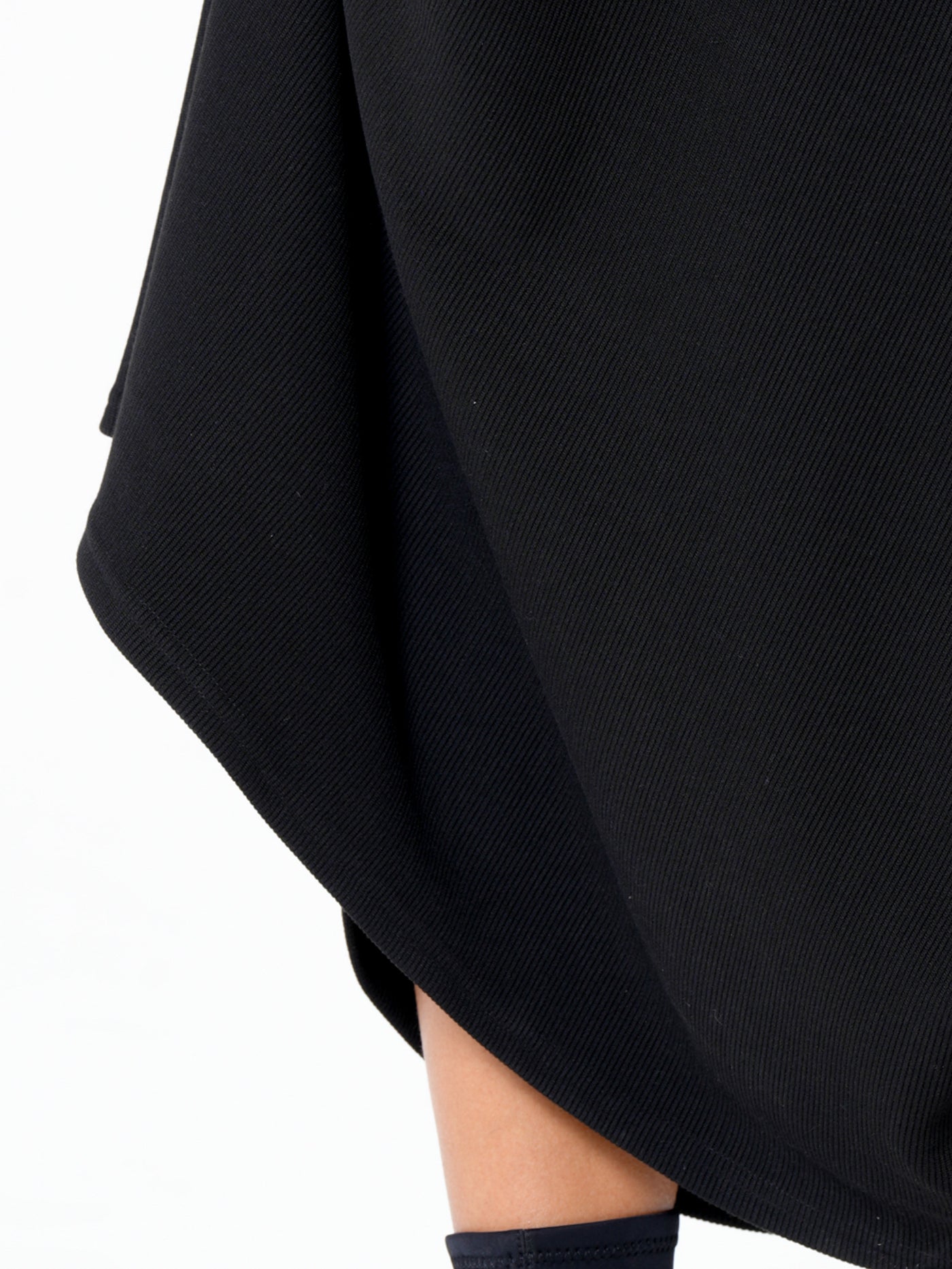 Asymmetric Black Dress with Shoulder Cutout