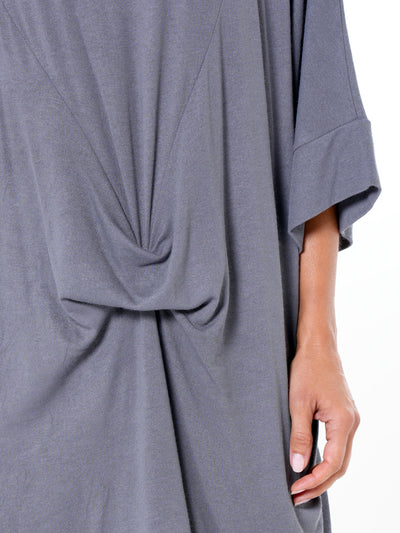 Oversize Midi Dress In Gray