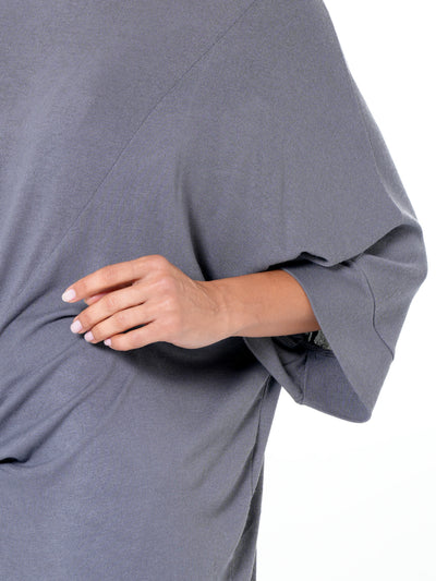 Oversize Midi Dress In Gray