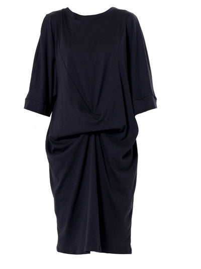 Oversize Midi Dress In Black