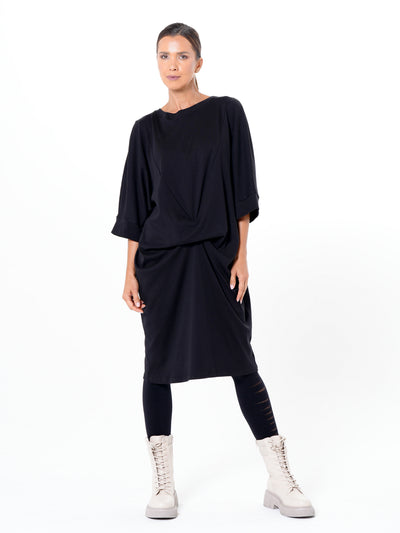 Oversize Midi Dress In Gray