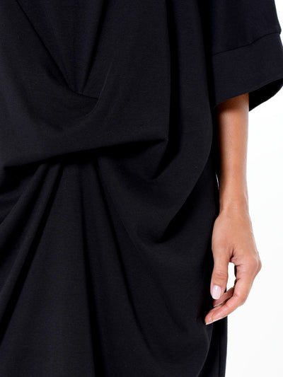 Oversize Midi Dress In Black