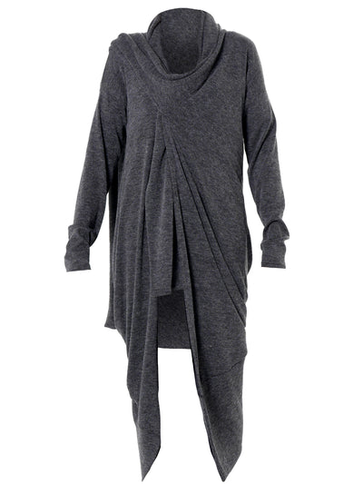 Fine Knit Asymmetric Cardigan