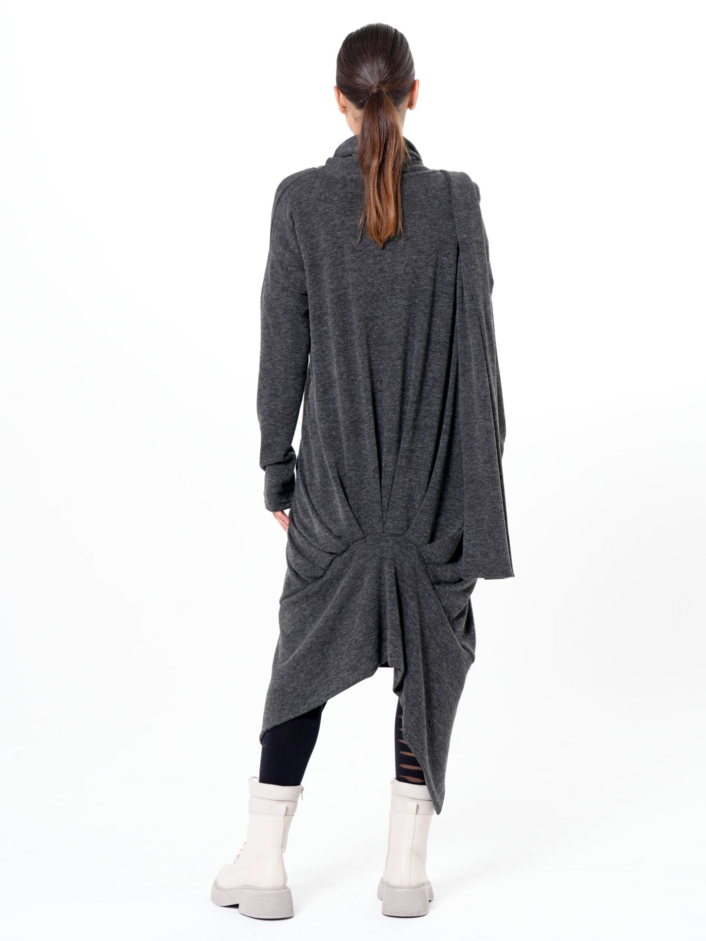 Fine Knit Asymmetric Cardigan