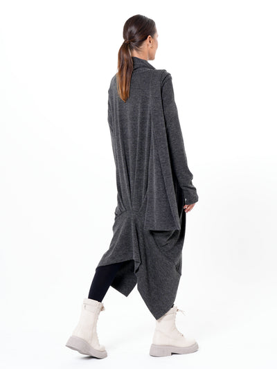 Fine Knit Asymmetric Cardigan