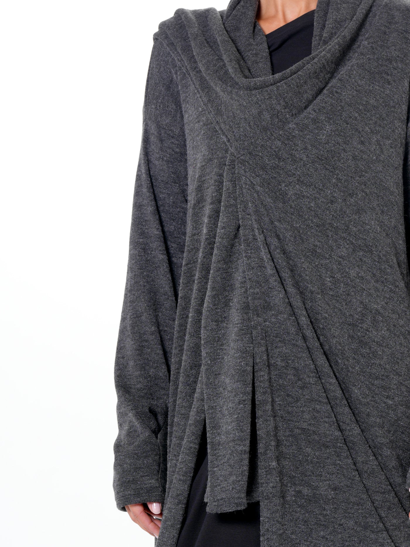 Fine Knit Asymmetric Cardigan