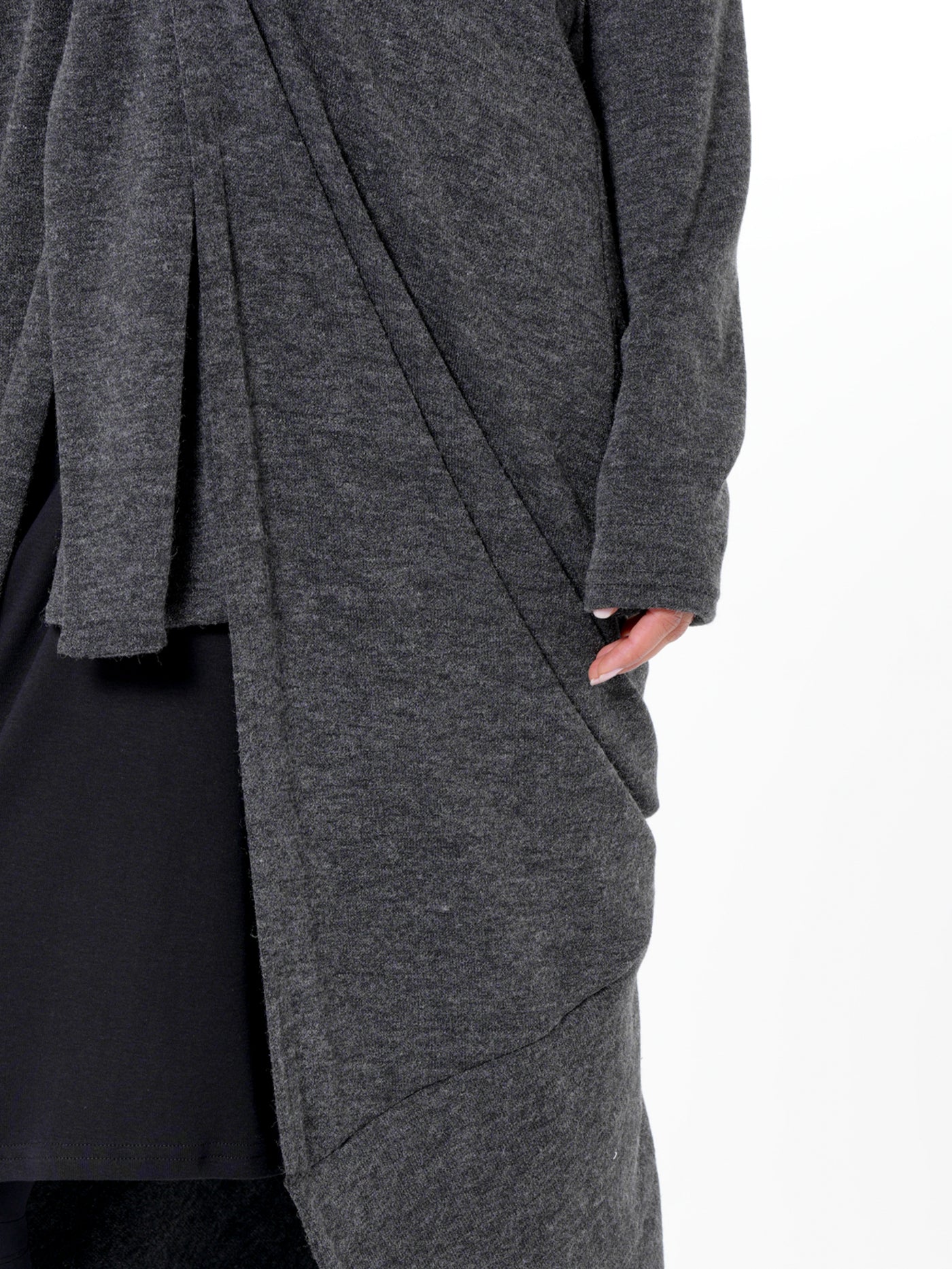 Fine Knit Asymmetric Cardigan