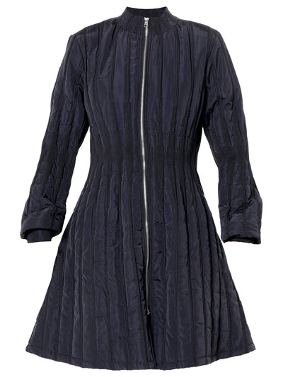 Flare Quilted Jacket In Dark Blue