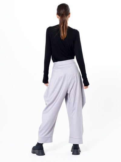 Relaxed Pants with Draped Silhouette