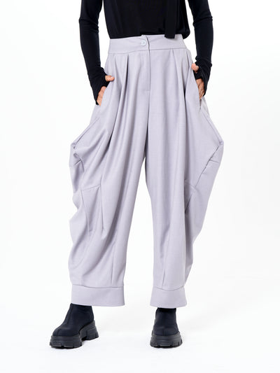 Relaxed Pants with Draped Silhouette