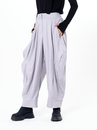 Relaxed Pants with Draped Silhouette