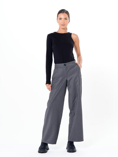 Classic Straight Pants In Gray