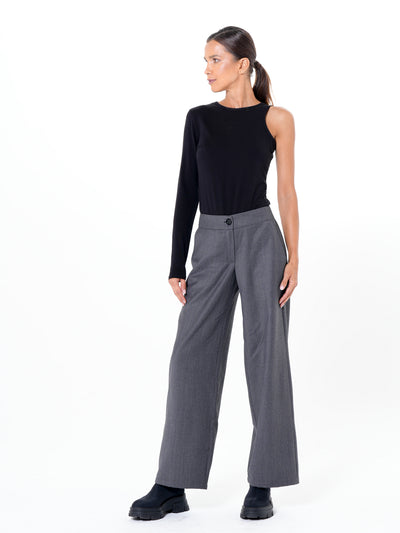 Classic Straight Pants In Gray