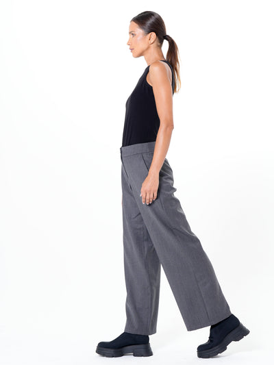 Classic Straight Pants In Gray