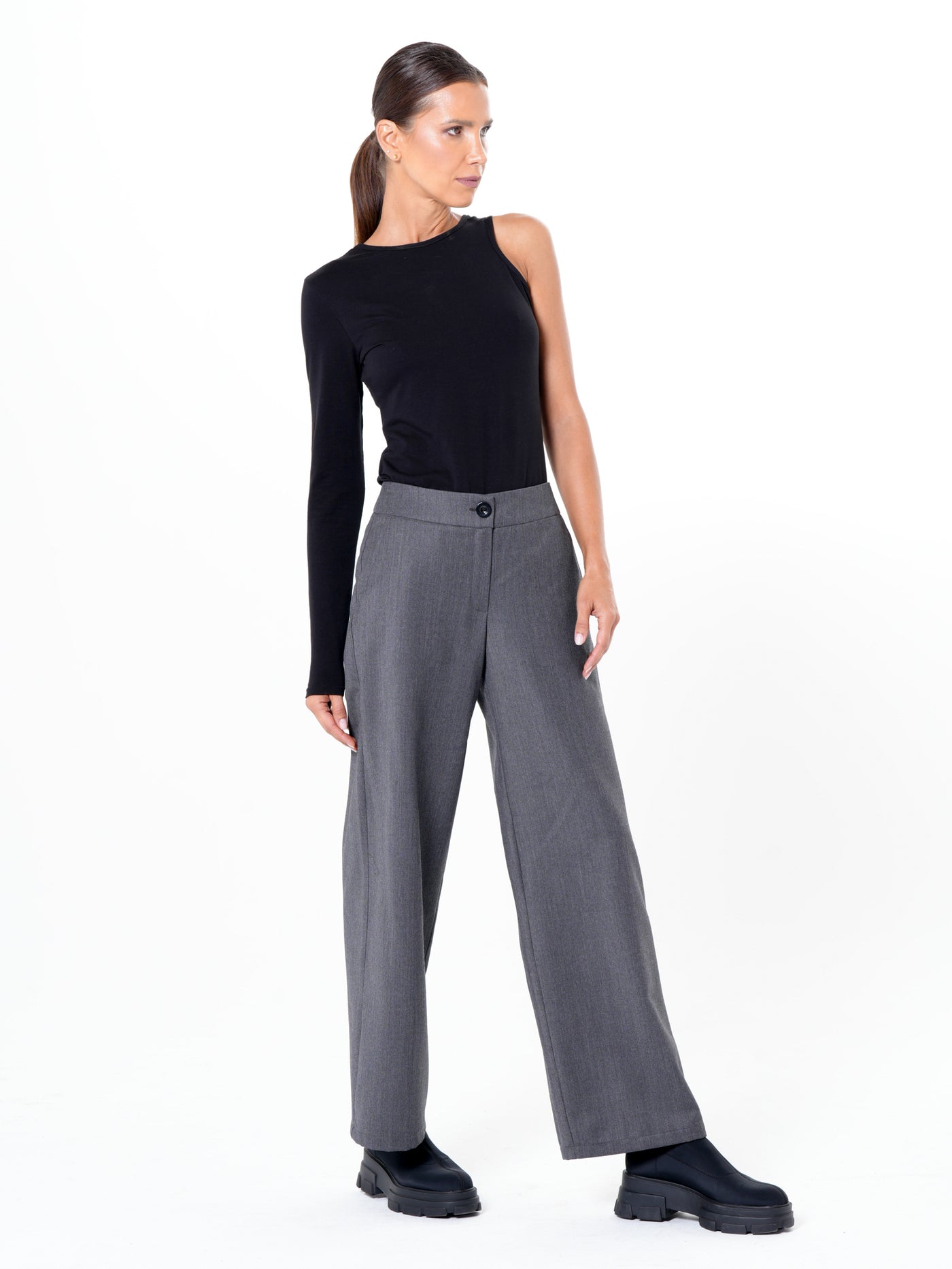 Classic Straight Pants In Gray