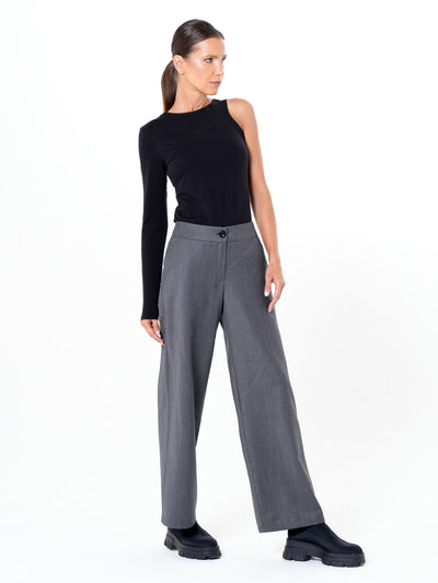 Classic Straight Pants In Gray