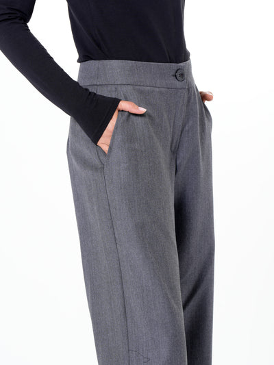 Classic Straight Pants In Gray