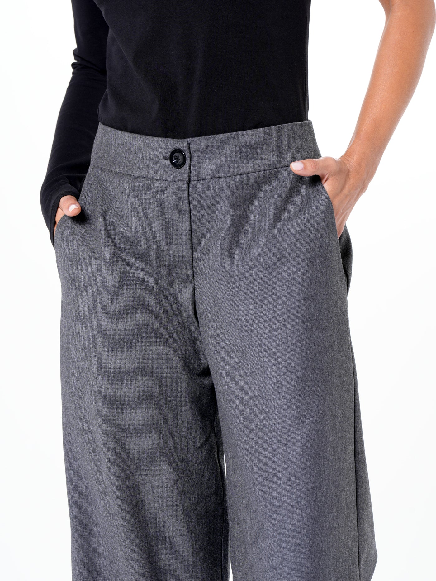 Classic Straight Pants In Gray