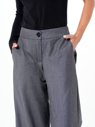 Classic Straight Pants In Gray