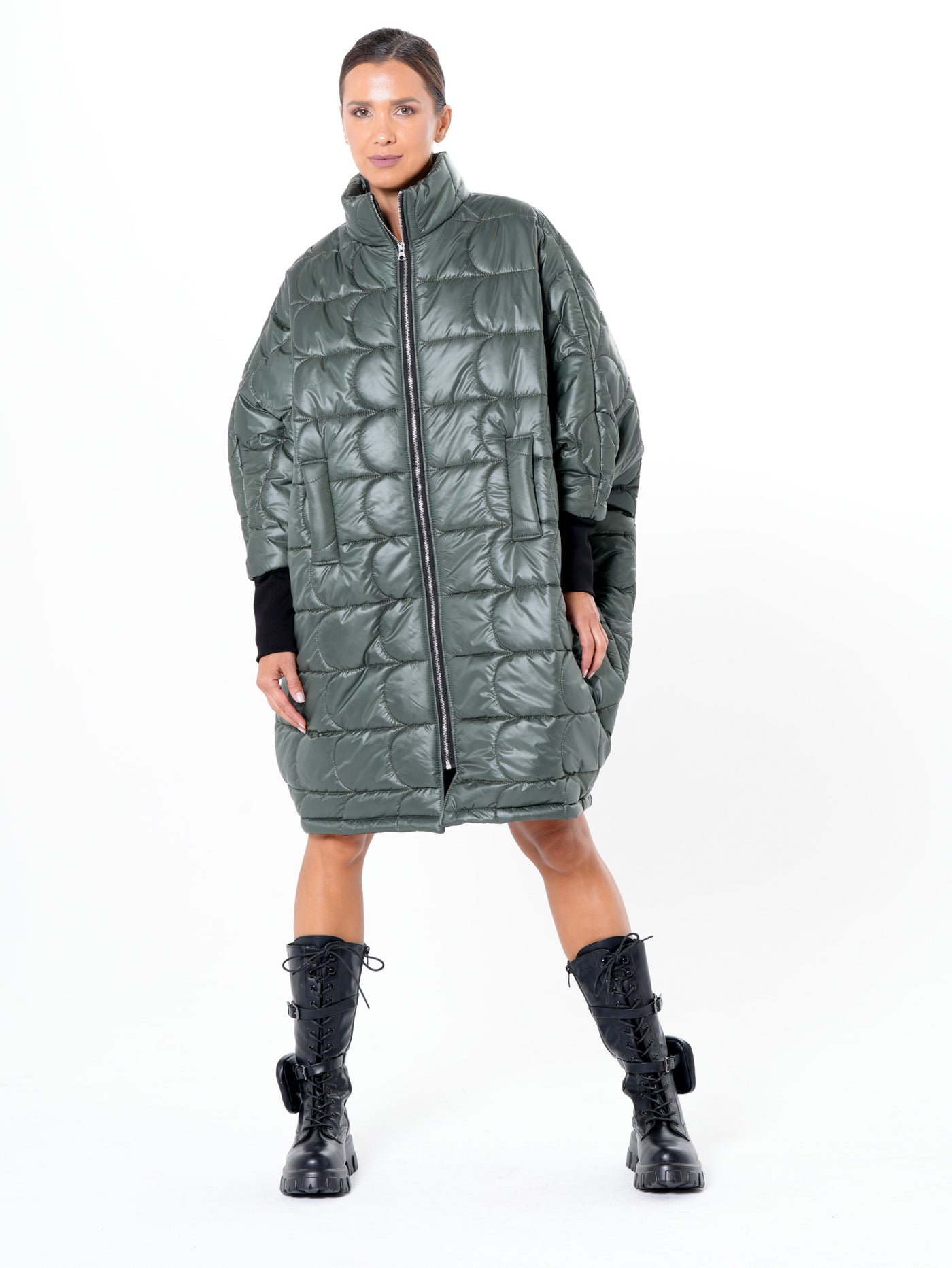 Oversized Balloon Coat with Voluminous Silhouette