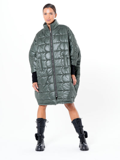 Oversized Balloon Coat with Voluminous Silhouette