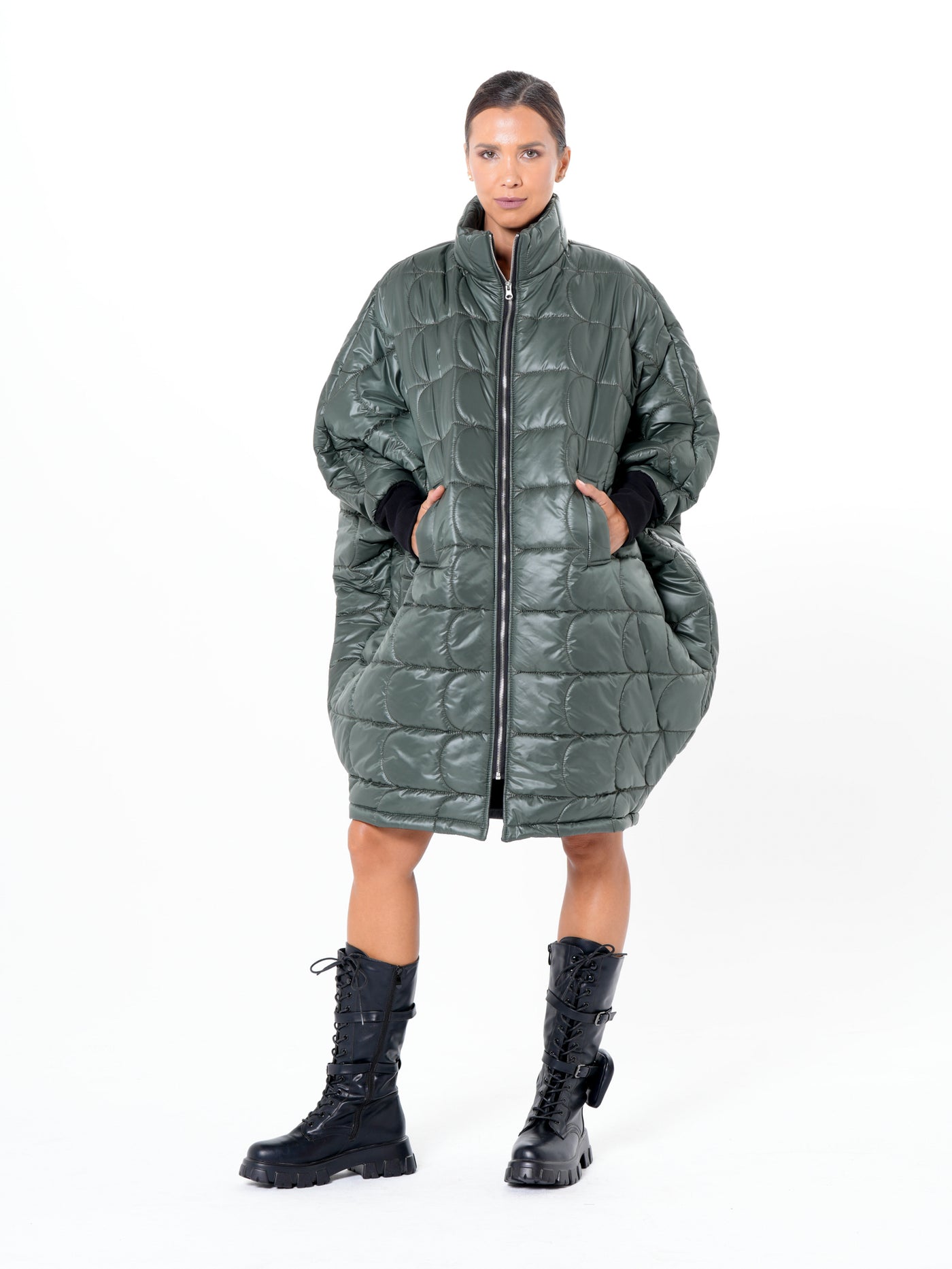 Oversized Balloon Coat with Voluminous Silhouette