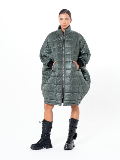 Oversized Balloon Coat with Voluminous Silhouette