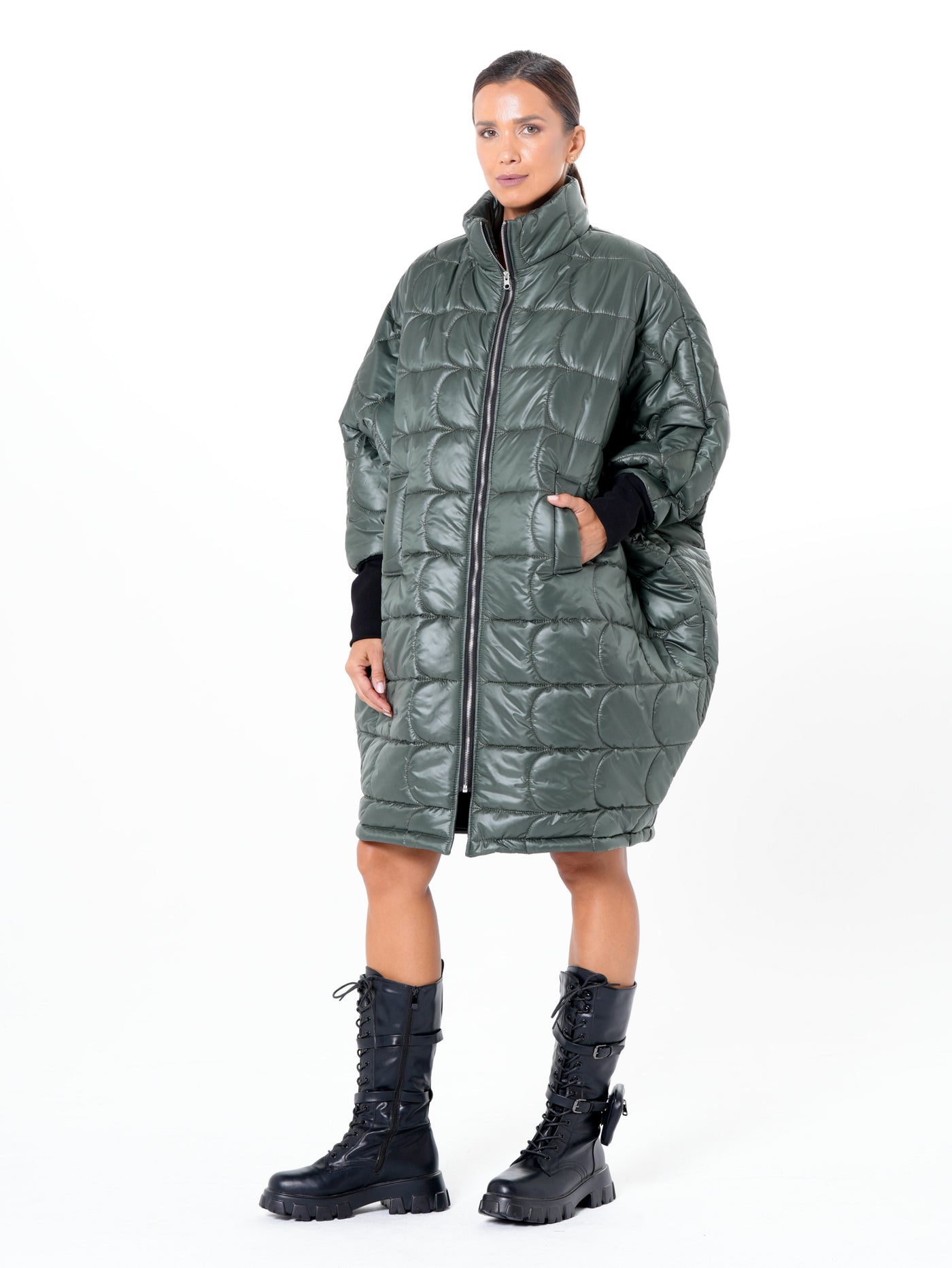 Oversized Balloon Coat with Voluminous Silhouette