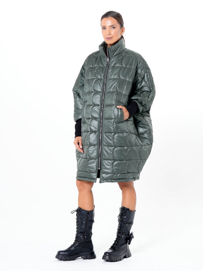Oversized Balloon Coat with Voluminous Silhouette