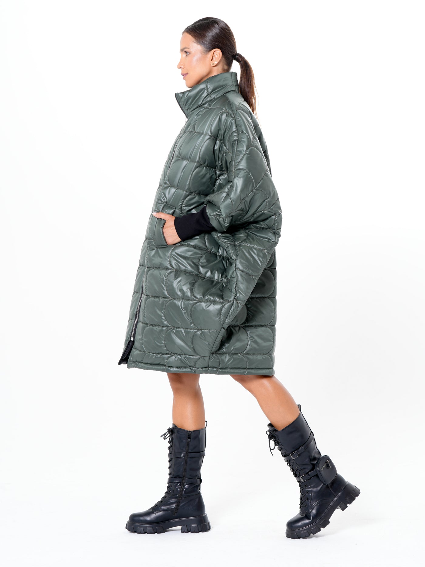 Oversized Balloon Coat with Voluminous Silhouette