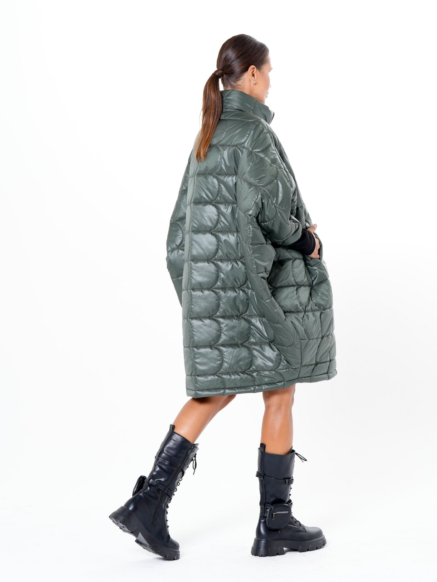 Oversized Balloon Coat with Voluminous Silhouette